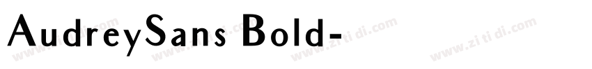 AudreySans Bold字体转换